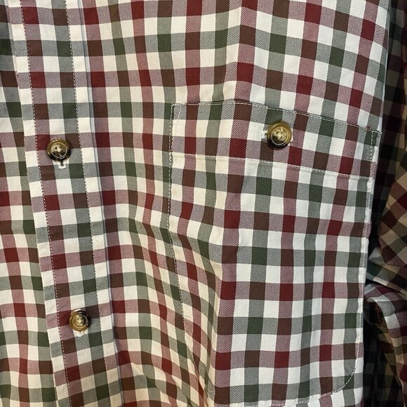 Orvis Men's Size XXL Red Green Plaid Heavyweight  Long Sleeve Button Down Shirt - Picture 4 of 4